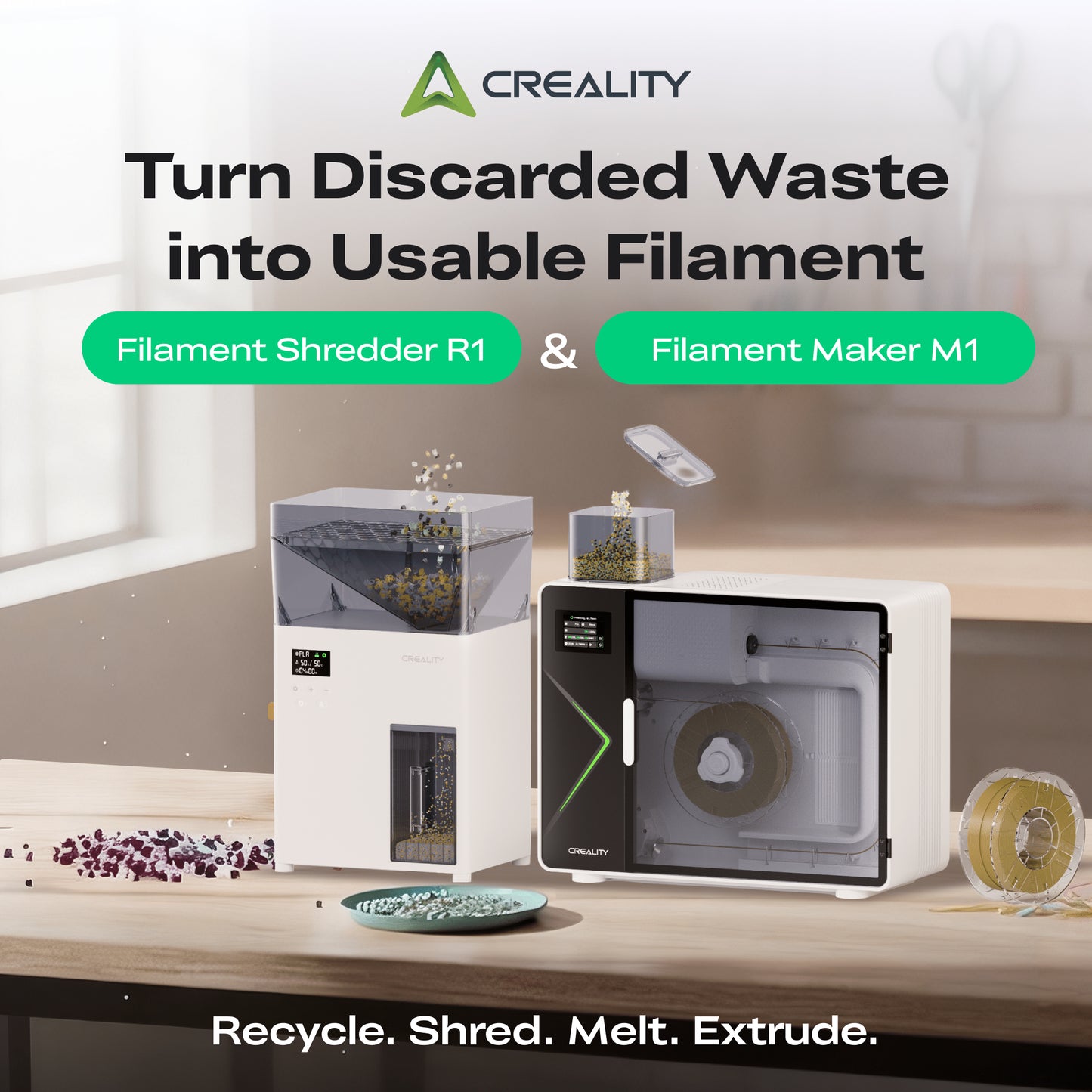 $50 Deposite Reservation for Creality Filament Maker M1 & Shredder R1